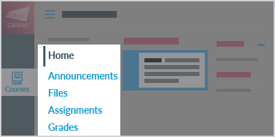 Step 4 - Click course title to enter, then navigate inside the course using the menu on the left