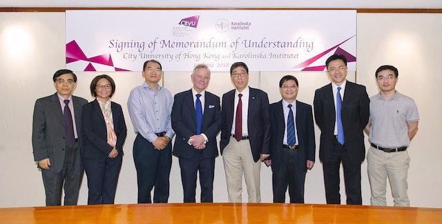 MOU forges closer links between CityU, Karolinska Institutet