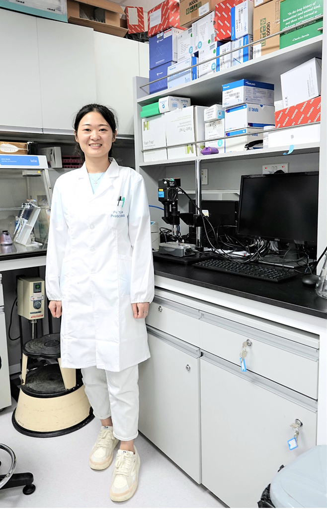 Dr Yujie Pu, pictured here in the lab supervised by Prof. Yu Huang, obtained the NSFC &ndash; Young Scientists Fund.