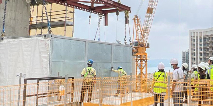 Visit to CityU Whitehead Student Hostel project site by DevB and ArchSD