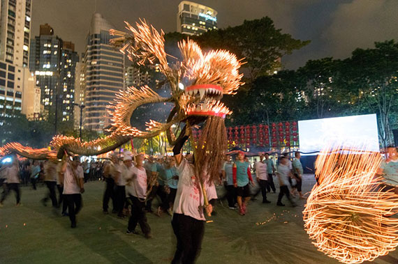 大坑蓮花宮中秋節舞火龍
