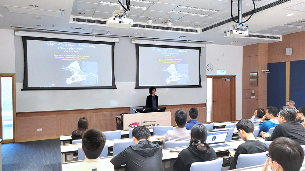 Prof. Cynthia Moss presented 3D Spatial Tracking and Navigation by Echolocation in Bats
