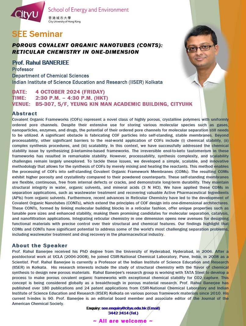 Porous Covalent Organic Nanotubes