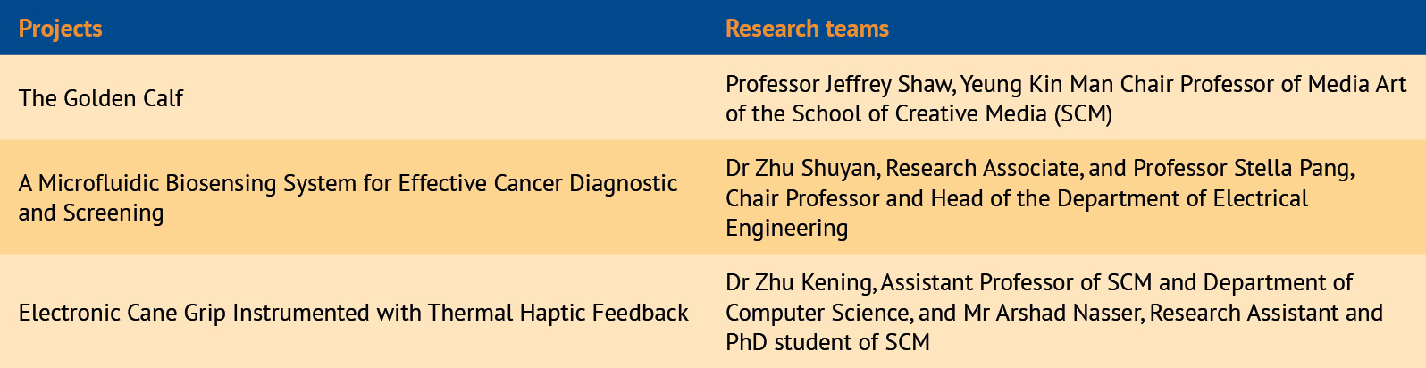 Bronze-medal projects