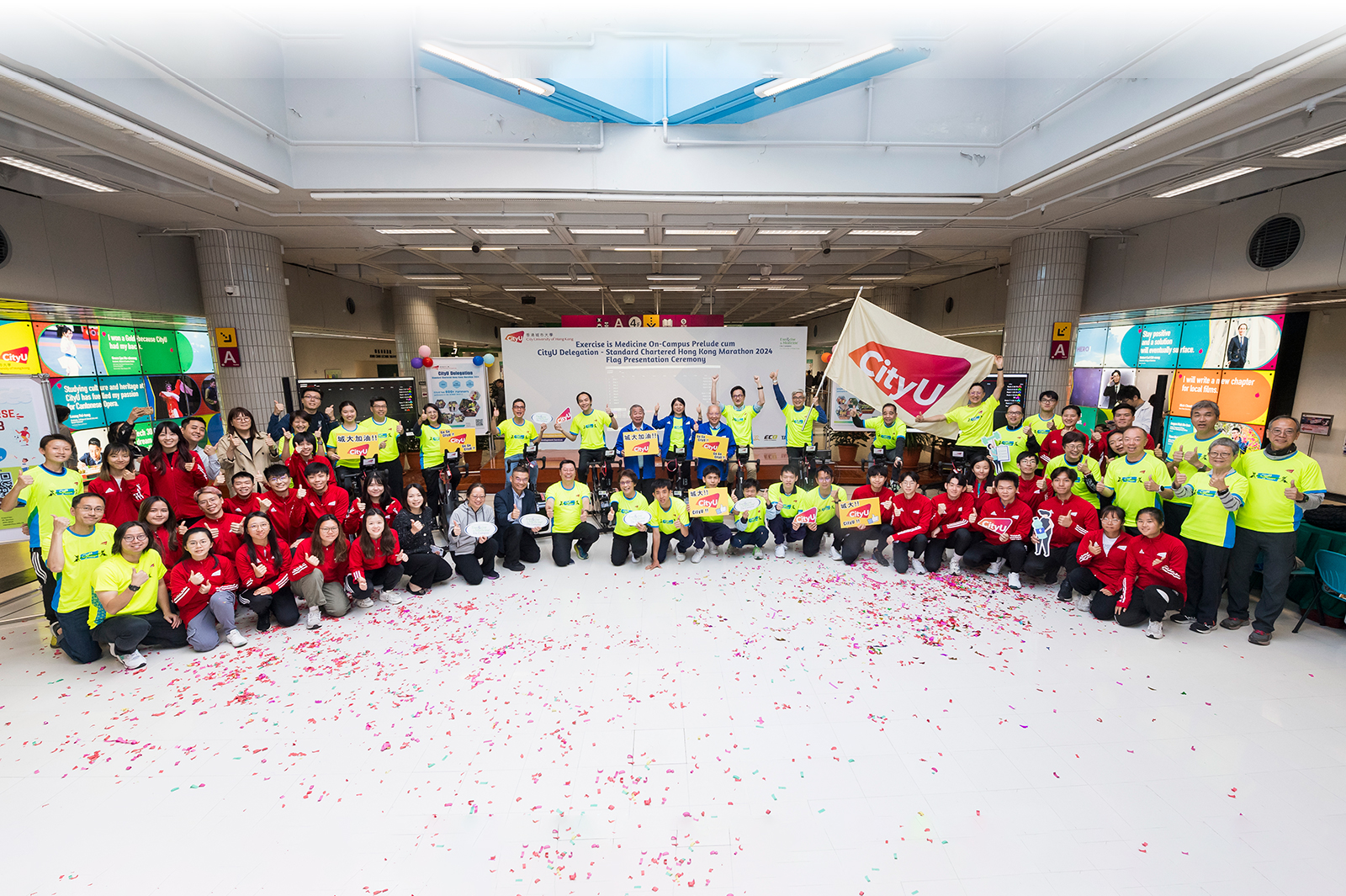 Members of University management and the Council attend the ceremony together with the student-athletes, staff and students.
