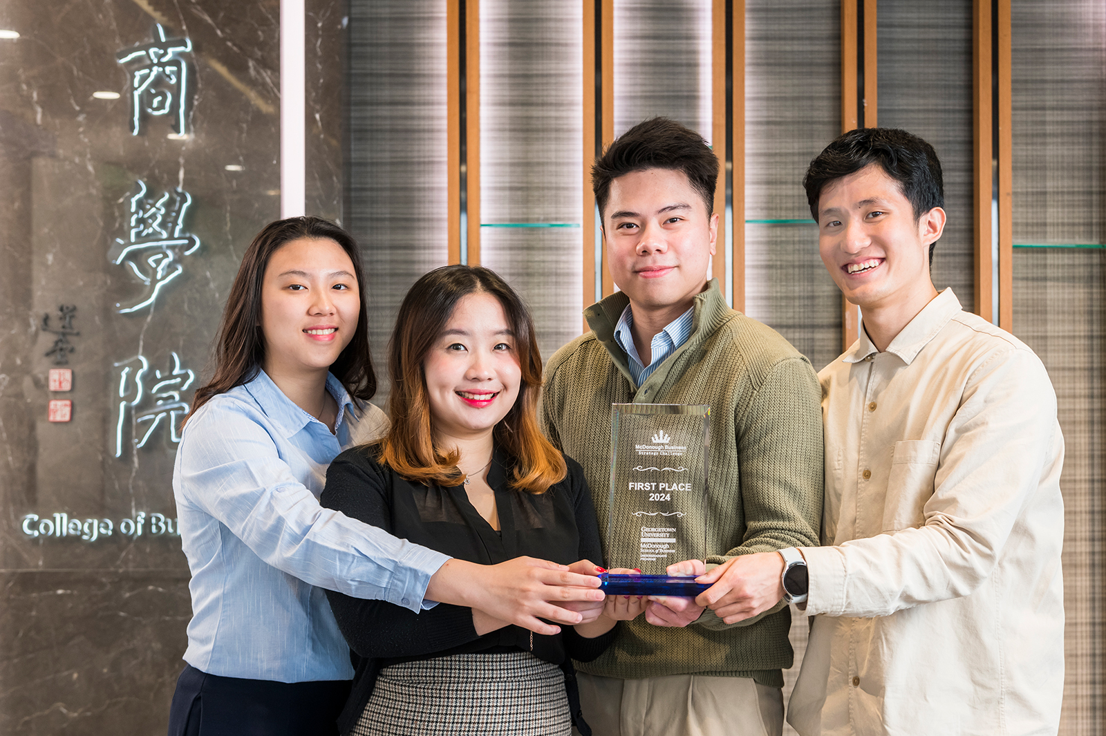 The four CB students say CityUHK has provided a solid foundation for their study.