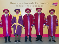 Two distinguished persons conferred honorary doctorates at CityU