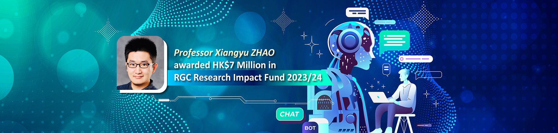 Professor Xiangyu ZHAO awarded HK$7 Million in RGC Research Impact Fund 2023/24
