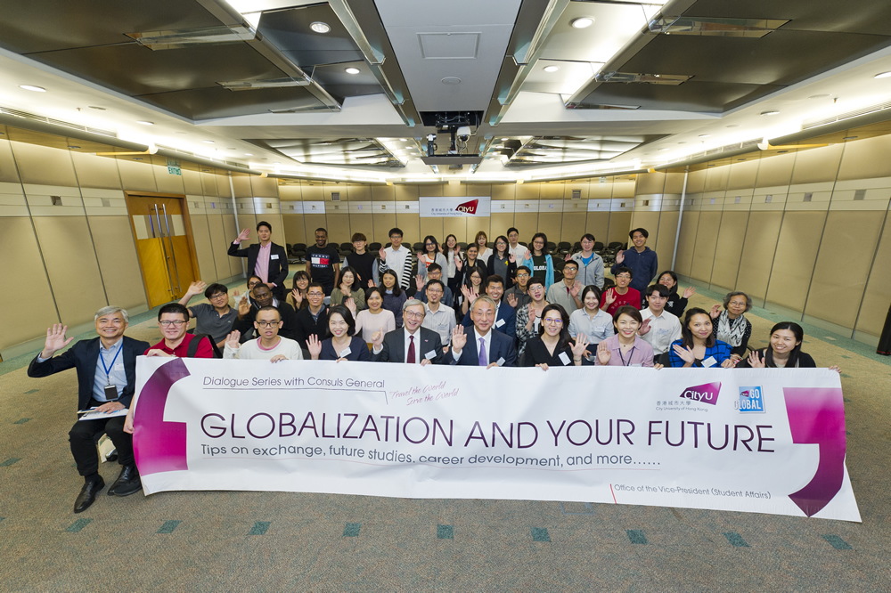 Group photo of (from left) Mr. Eric CHOW, Dr. Alicia AN, Dr. Ron KWOK, Professor Horace IP, Consul General Weon-jin KIM, Professor Way KUO, Consul Sura KIM, Dr. Ayoung SUH, Dr. Dal Young KIM and Dr. Shing Kwong CHENG