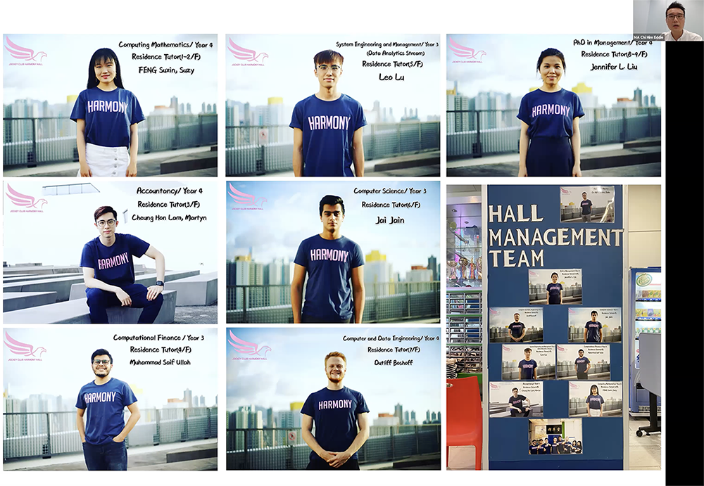 Residence Master of Jockey Club Harmony Hall (Hall 7), Dr. Eddie Ma delivered his welcome message and introduced his Residence Tutor team to the new residents.