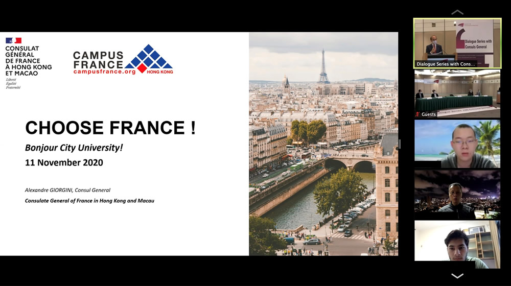 Consul General Mr. Alexandre GIORGINI was delighted to share with the audience numerous opportunities for future studies and career development that France can offer.