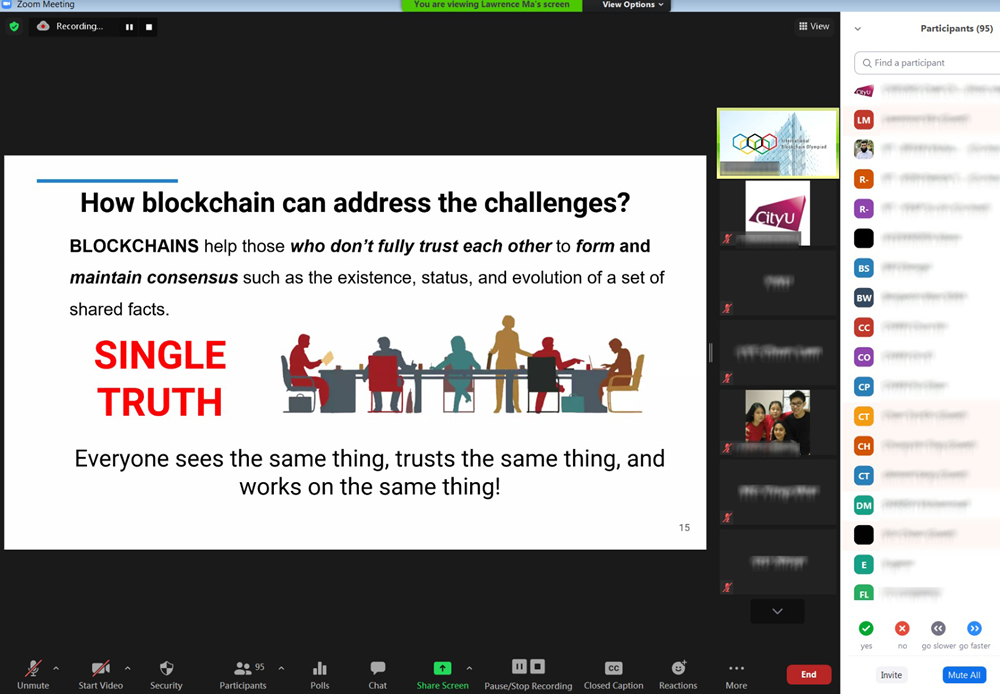 Group selfie photo with Dr. Lawrence MA at the online SPECIAL Hall Night Talk in October 2020.